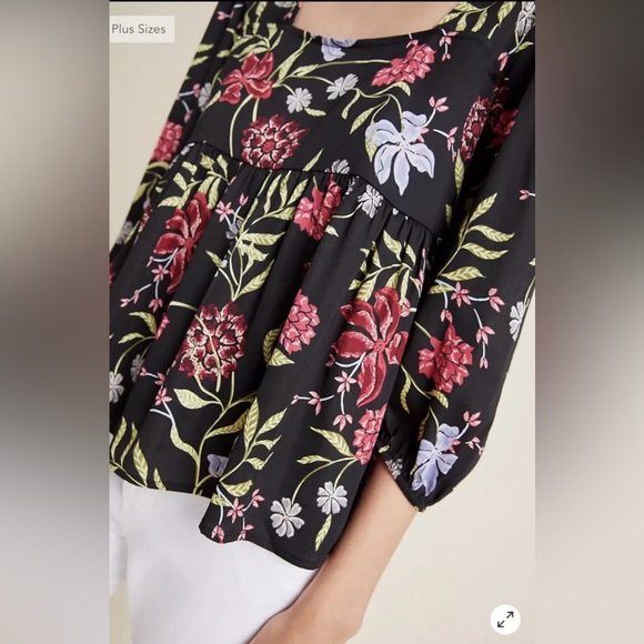 Anthropologie Dolan Left Coast Cherie Babydoll Top - Picture 4 of 9